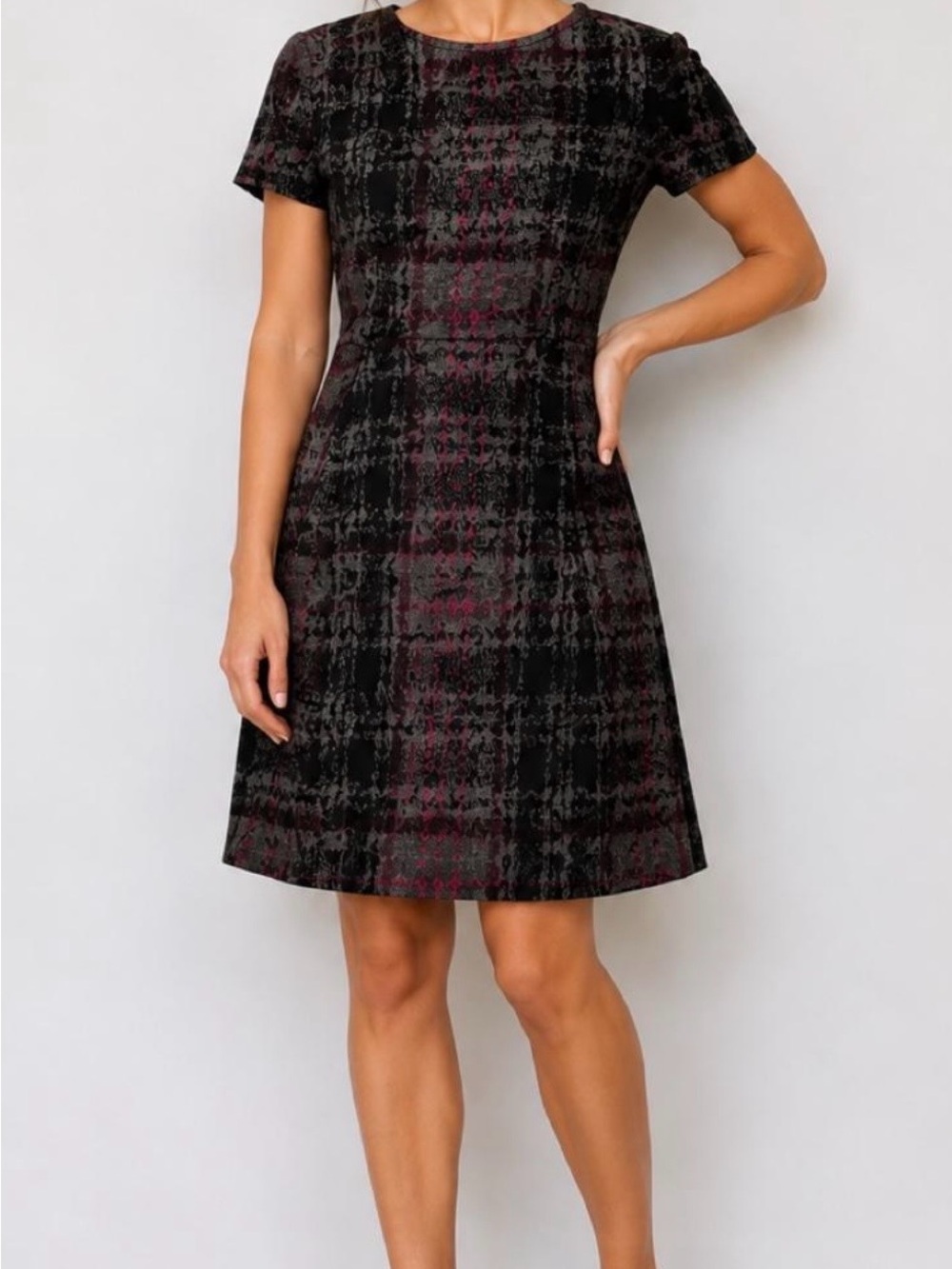 Betsey Johnson plaid fit and flare dress